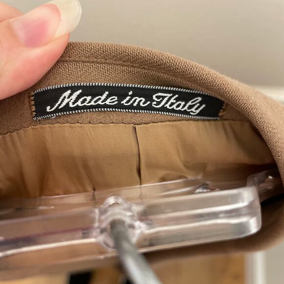 Armani Collezioni 100% Cashmere Blazer Jacket Camel Tan Barney's NY Career 10 M - Picture 2 of 8